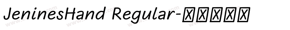 JeninesHand Regular字体转换